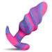 Creature Cocks Unicorn Swirl Silicone Butt Plug, Medium, 4.5", Mixed