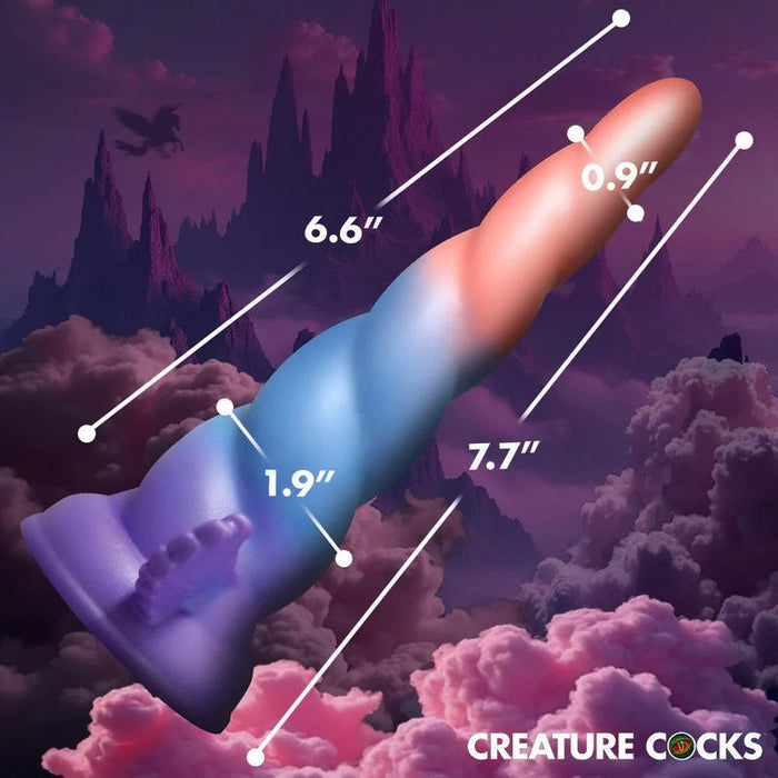 Creature Cocks Dream Rider Silicone Dildo, 7.2", Rainbow