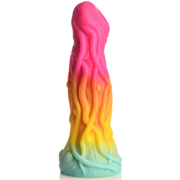 Creature Cocks Shape Shifter Alien Silicone Dildo, 7.2", Rainbow