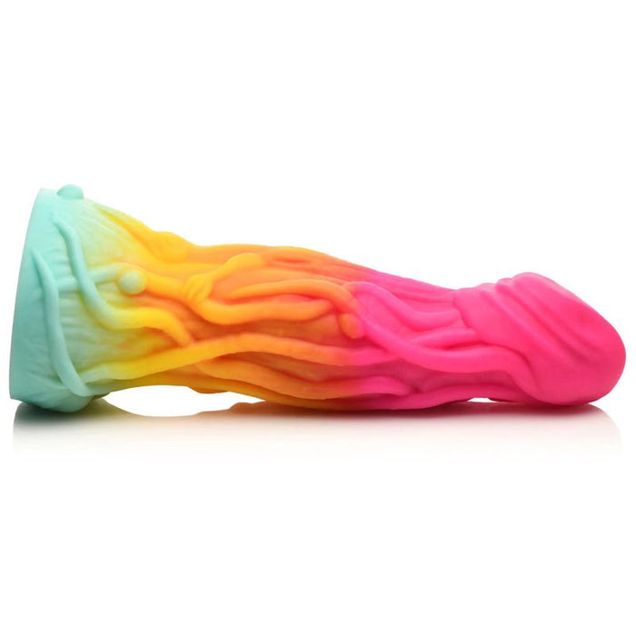 Creature Cocks Shape Shifter Alien Silicone Dildo, 7.2", Rainbow