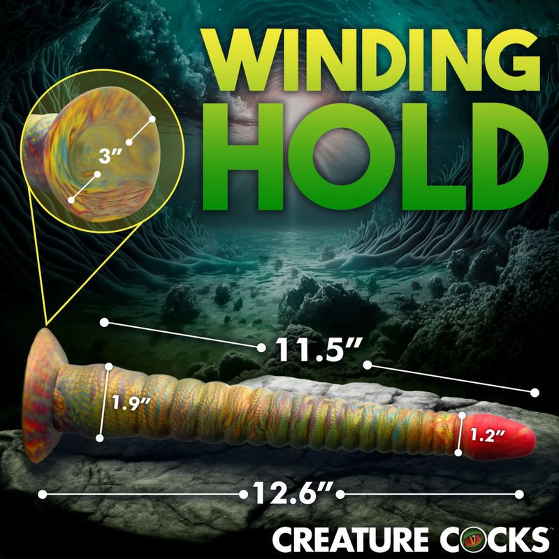 Creature Cocks Tenta Dick Tentacle Silicone Dildo, 12.6", Rainbow