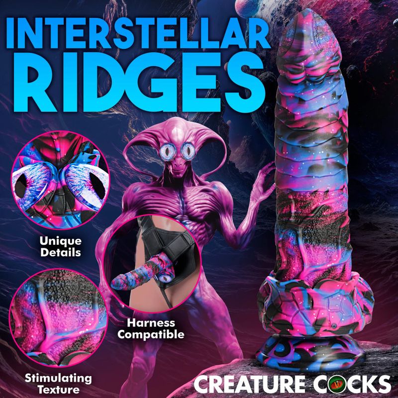 Creature Cocks Alienoid Silicone Dildo, 8.8", Mixed