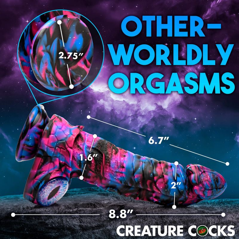 Creature Cocks Alienoid Silicone Dildo, 8.8", Mixed