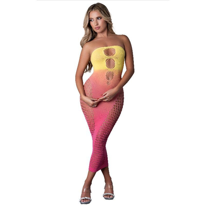 Sunrise Long Tube Dress Ombre
