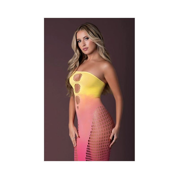 Sunrise Long Tube Dress Ombre