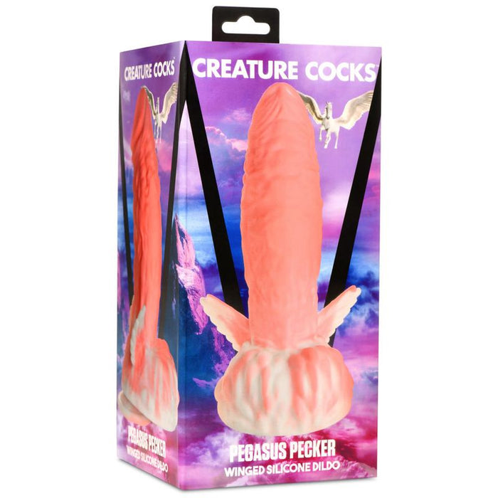 Creature Cocks Pegasus Pecker Winged Silicone Dildo, 8.5", Mixed