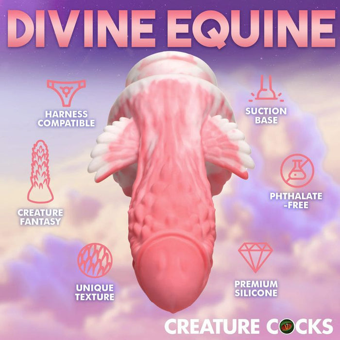 Creature Cocks Pegasus Pecker Winged Silicone Dildo, 8.5", Mixed
