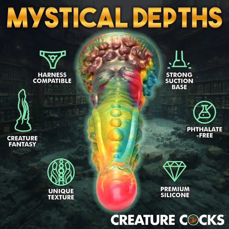 Creature Cocks Majestic Merman Silicone Dildo, 10", Rainbow