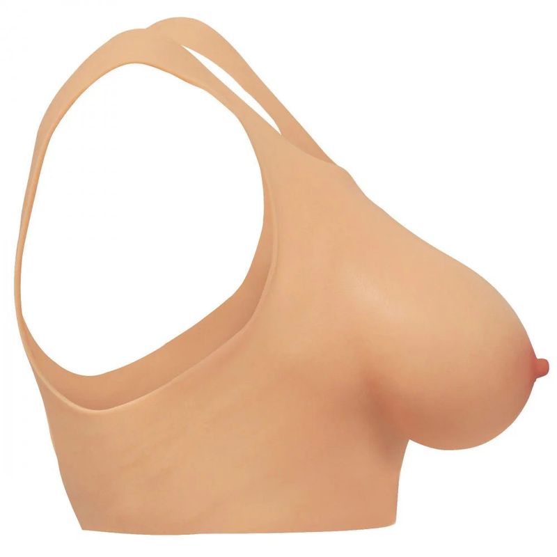 Master Series Perky Pair D Cup Silicone Breasts, Flesh