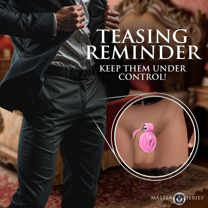Master Series Pussification Vulva Chastity Cage, Pink