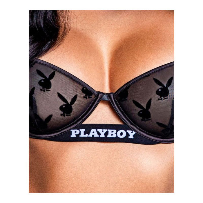 Playboy Noir Lingerie 2-Piece Set, Black, XS, S, M, L