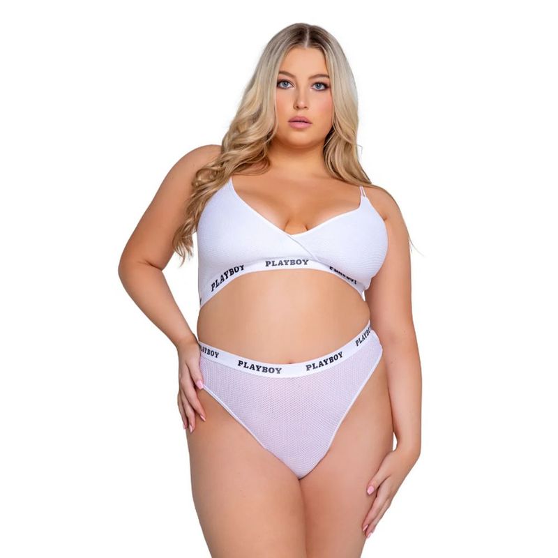 Playboy Lifestyle Bunny 2-Piece Set, Black/White, S/M, M/L, L/XL