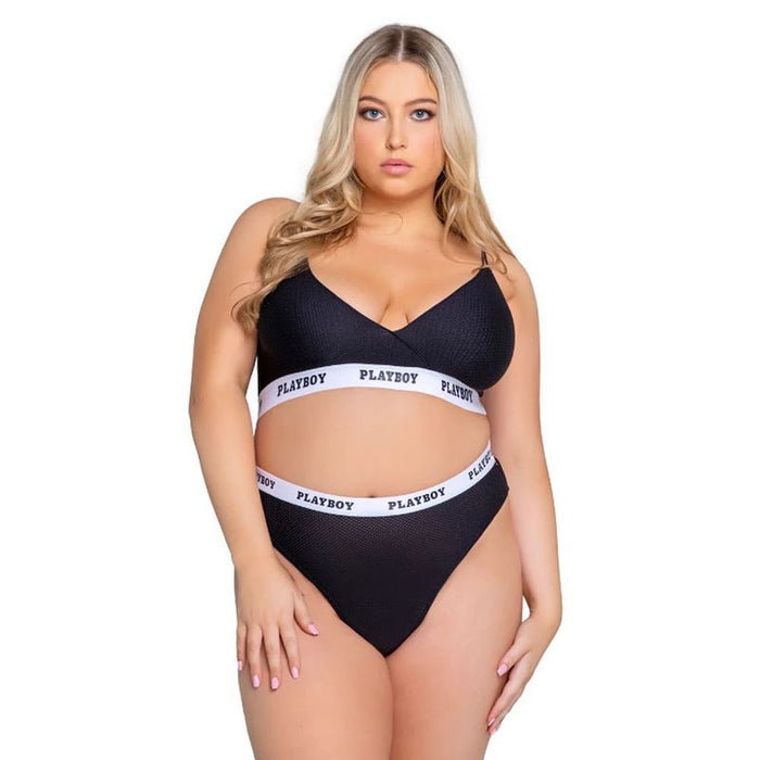 Playboy Lifestyle Bunny 2-Piece Set, Black, S/M, M/L, L/XL