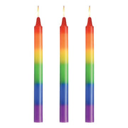 Master Series Pride Candles Rainbow Drip Candle, 3-pack