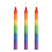 Master Series Pride Candles Rainbow Drip Candle, 3-pack