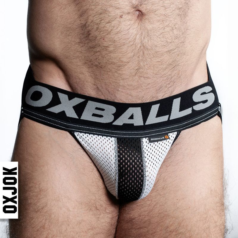 Oxballs Airmesh Swagger Jockstrap, Black, Blue, White, S-XL