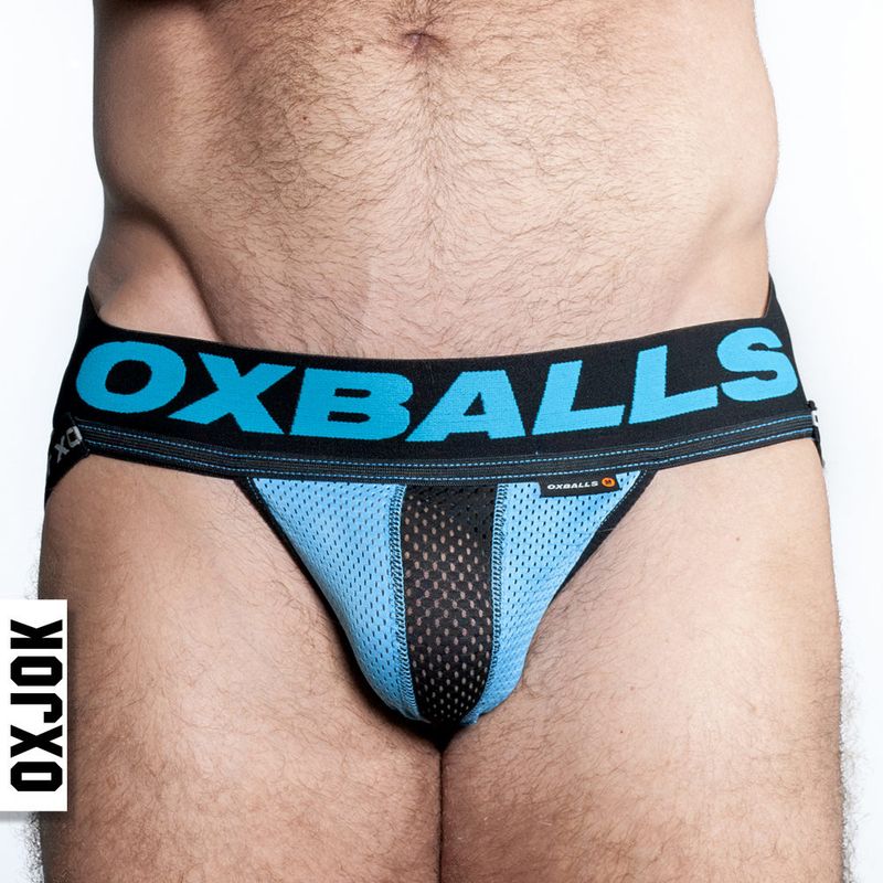 Oxballs Airmesh Swagger Jockstrap, Black, Blue, White, S-XL