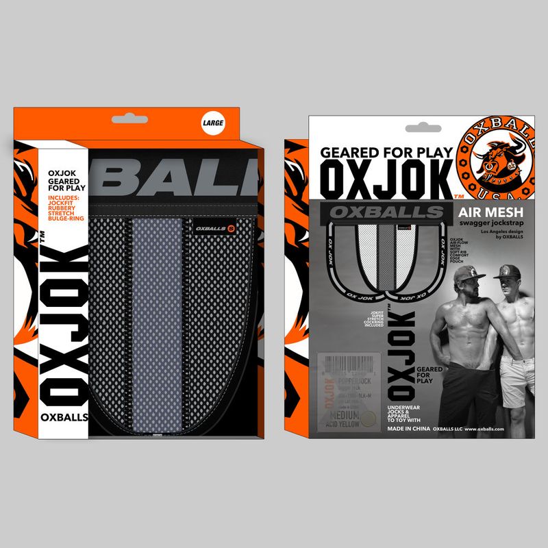 Oxballs Airmesh Swagger Jockstrap, Black, Blue, White, S-XL