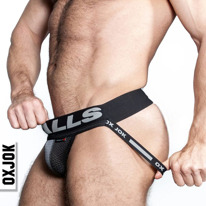 Oxballs Airmesh Swagger Jockstrap, Black, Blue, White, S-XL