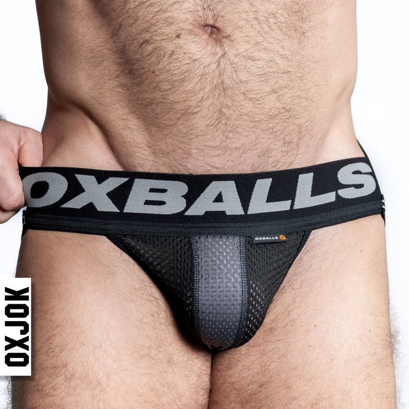 Oxballs Airmesh Swagger Jockstrap, Black, Blue, White, S-XL