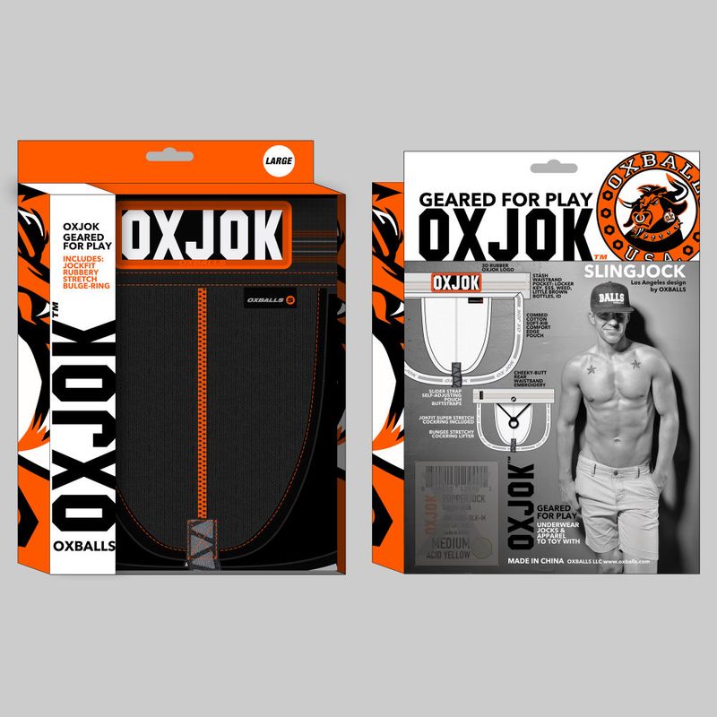 Oxballs Slingjock Upthrust Slider-Strap Jock, Black, Blue, S-XL