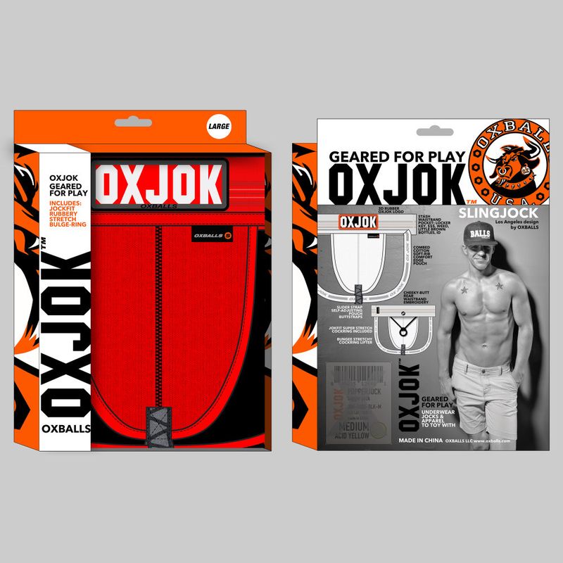 Oxballs Slingjock Upthrust Slider-Strap Jock, Black, Blue, S-XL