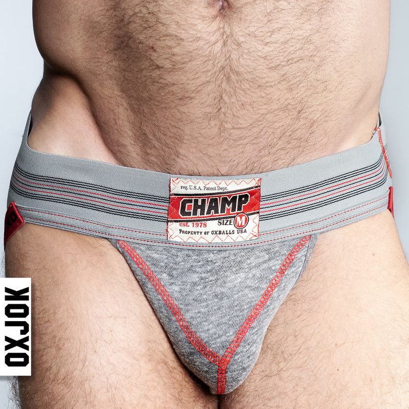 Oxballs Champ Vintage Jockstrap, Grey, S-XL