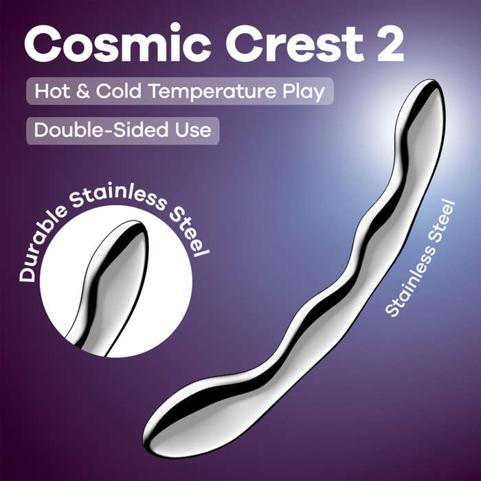 Satisfyer Cosmic Crest 2 Metal Dildo, Silver