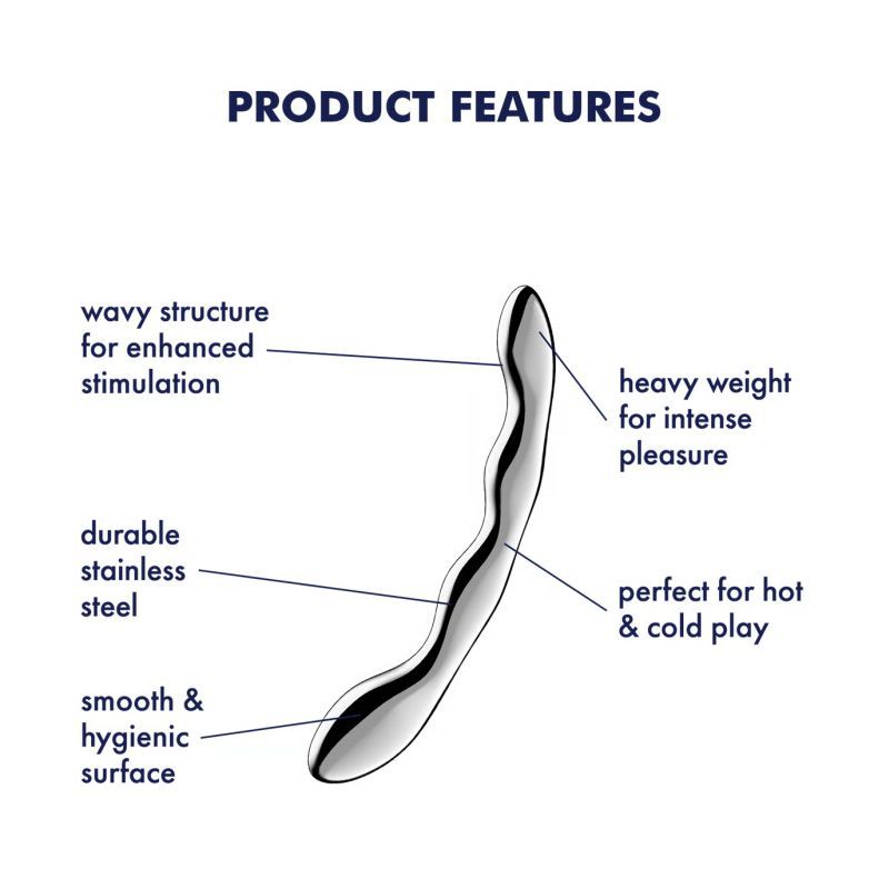 Satisfyer Cosmic Crest 2 Metal Dildo, Silver