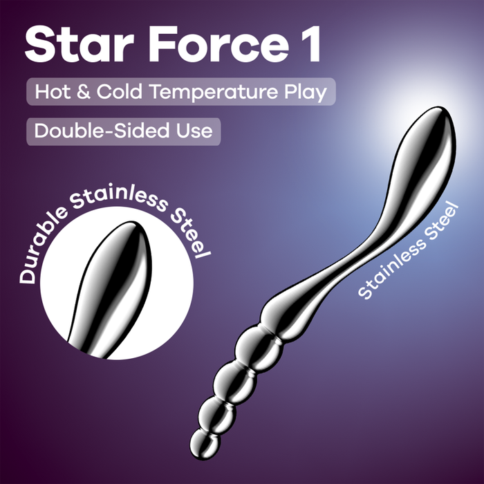 Satisfyer Star Force 1 Metal Dildo, Silver