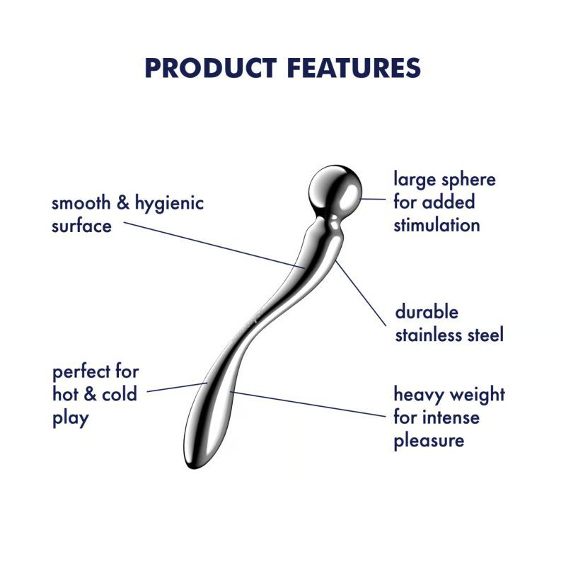 Satisfyer Star Force 2 Metal Dildo, Silver