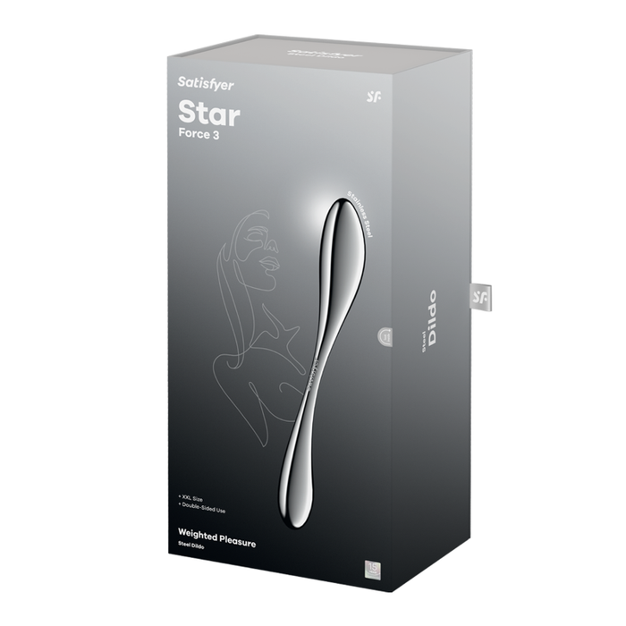 Satisfyer Star Force 3 Metal Dildo, Silver