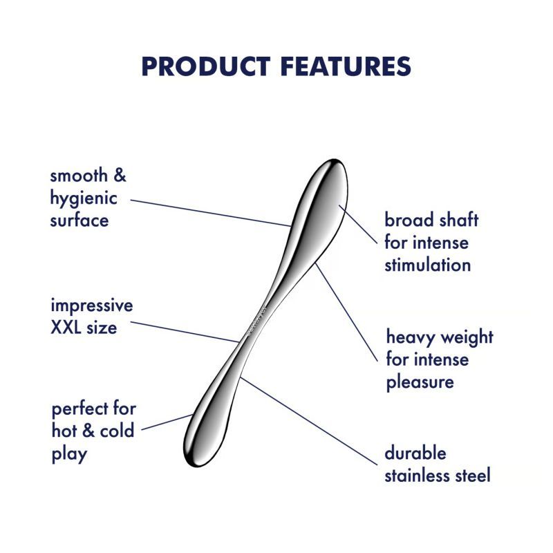 Satisfyer Star Force 3 Metal Dildo, Silver