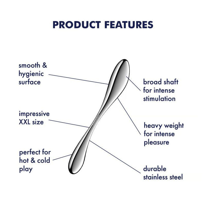 Satisfyer Star Force 3 Metal Dildo, Silver