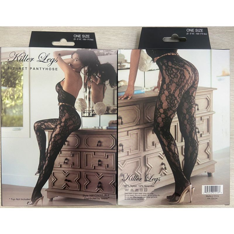 Kiler Legs Temptress Weave Tights, Black, One Size