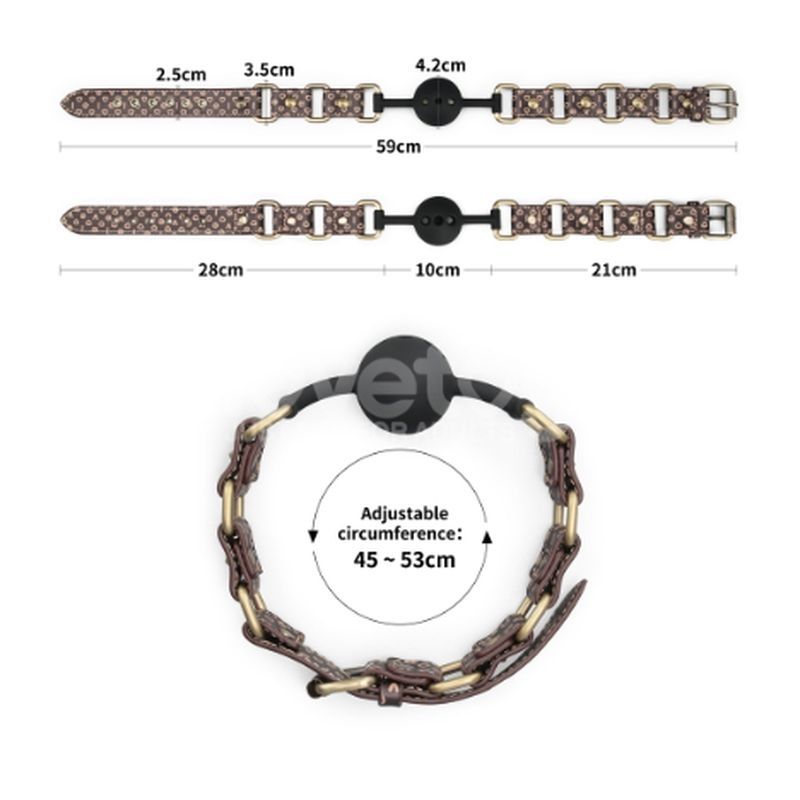 Lovetoy Rebellion Reign leather, Ball Gag, Brown