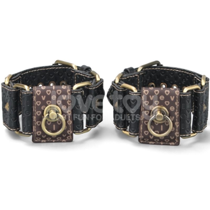 Lovetoy Rebellion Reign Ankle Cuffs, Brown