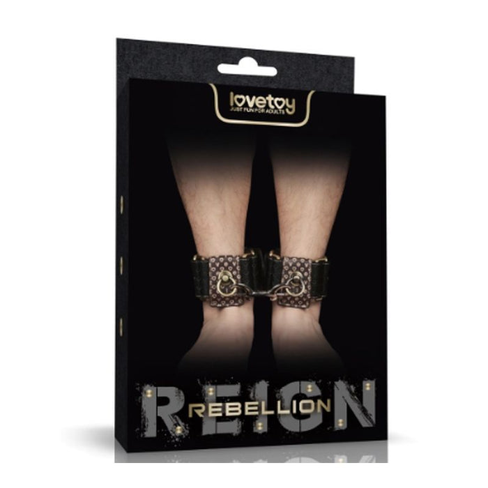 Lovetoy Rebellion Reign Ankle Cuffs, Brown
