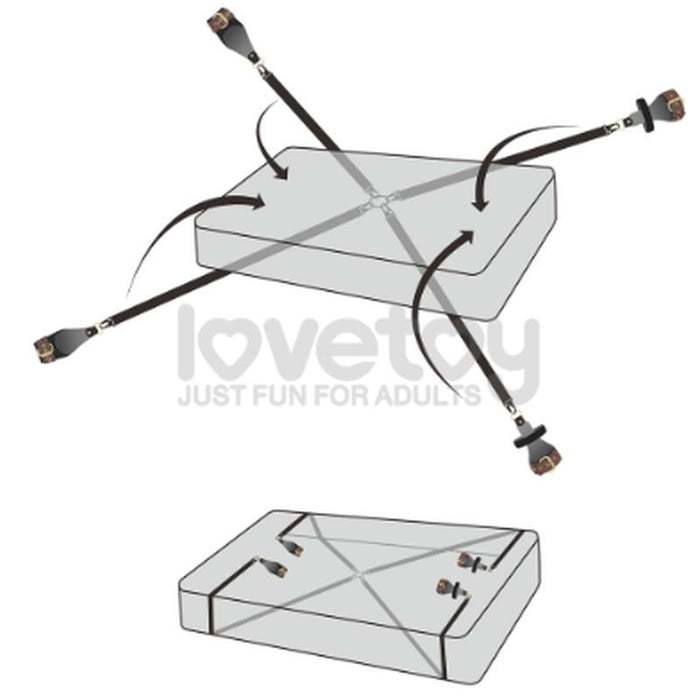Lovetoy Rebellion Reign Under Mattress Restraint, Brown