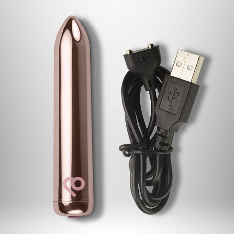 Rocks Off Golden Rose Rechargeable Bullet, Gold