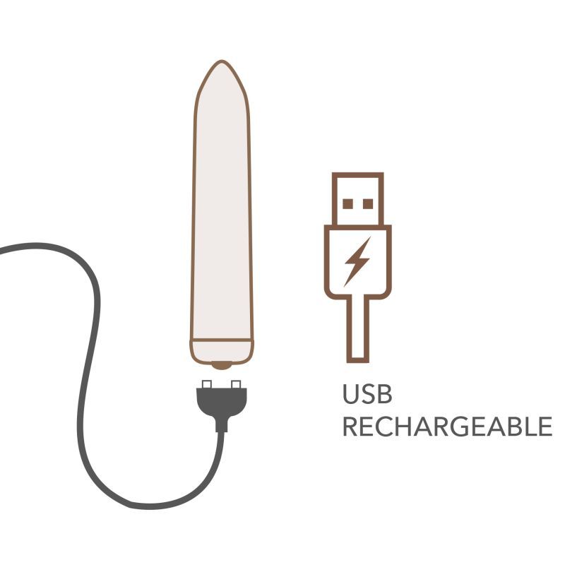 Rocks Off Golden Rose Rechargeable Bullet, Gold