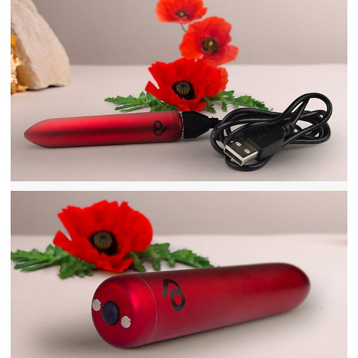 Rocks Off Poppy Rechargeable Bullet, Red