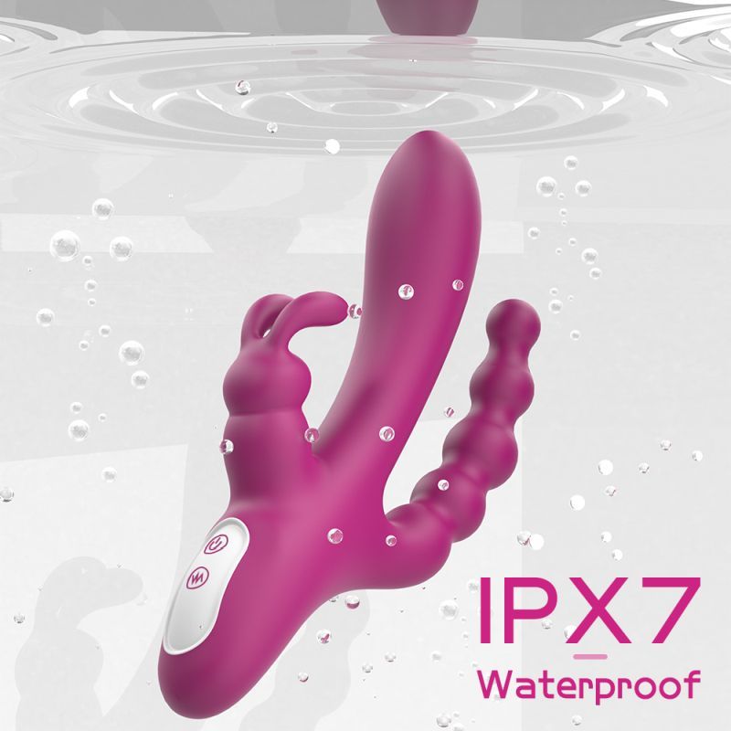 Joker Triple Ecstasy Vibrator, Purple
