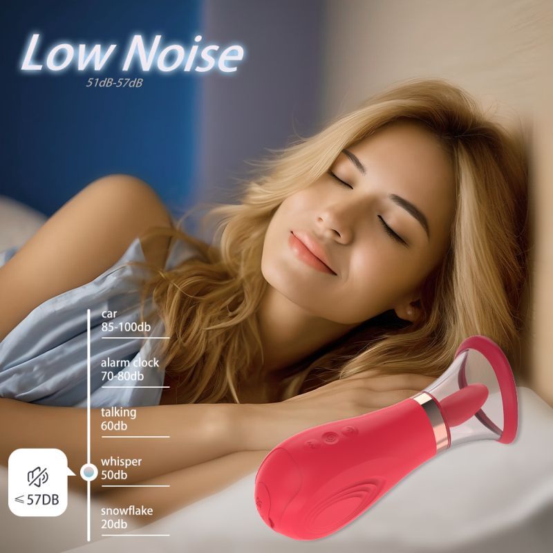3-in-1 Sucking Licking Tickling Stimulator, Red