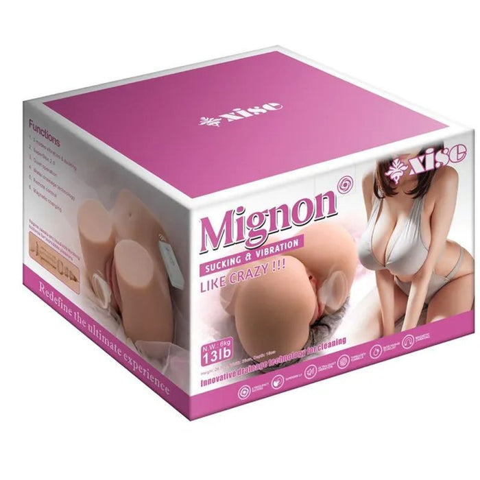 Mignon 6kg USB Auto Suction Pussy and Ass with Remote, Flesh