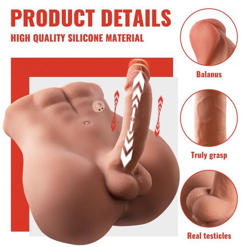 Bartlett 5kg USB Auto Thrusting 15cm Male Cock and Ass, Flesh
