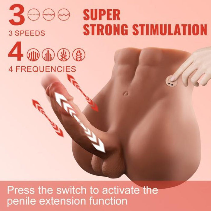 Bartlett 5kg USB Auto Thrusting 15cm Male Cock and Ass, Flesh