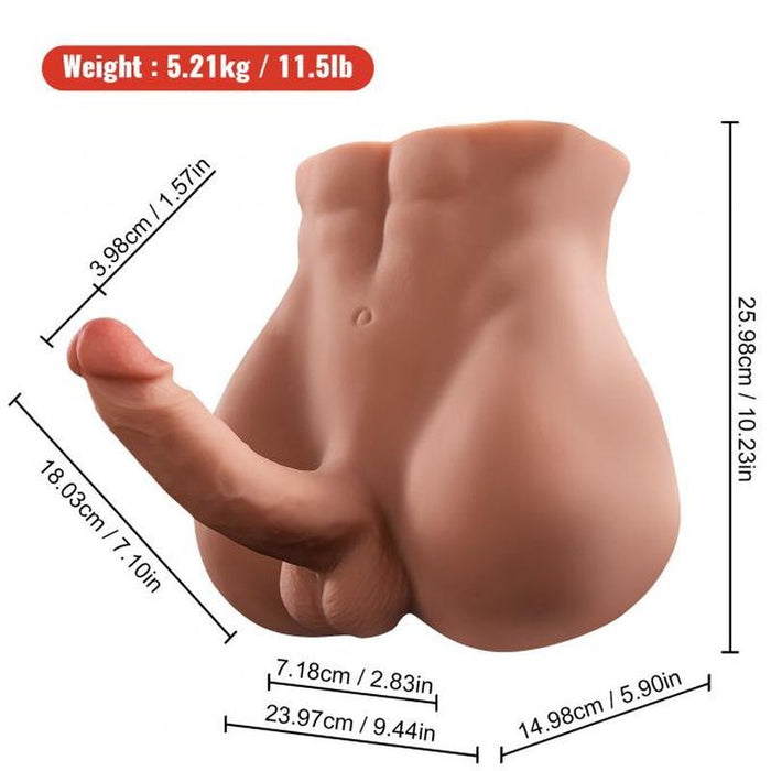 Bartlett 5kg USB Auto Thrusting 15cm Male Cock and Ass, Flesh