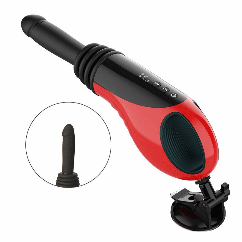 Daytona Adjustable Heating Vibrating Thrusting Dildo Machine, Black