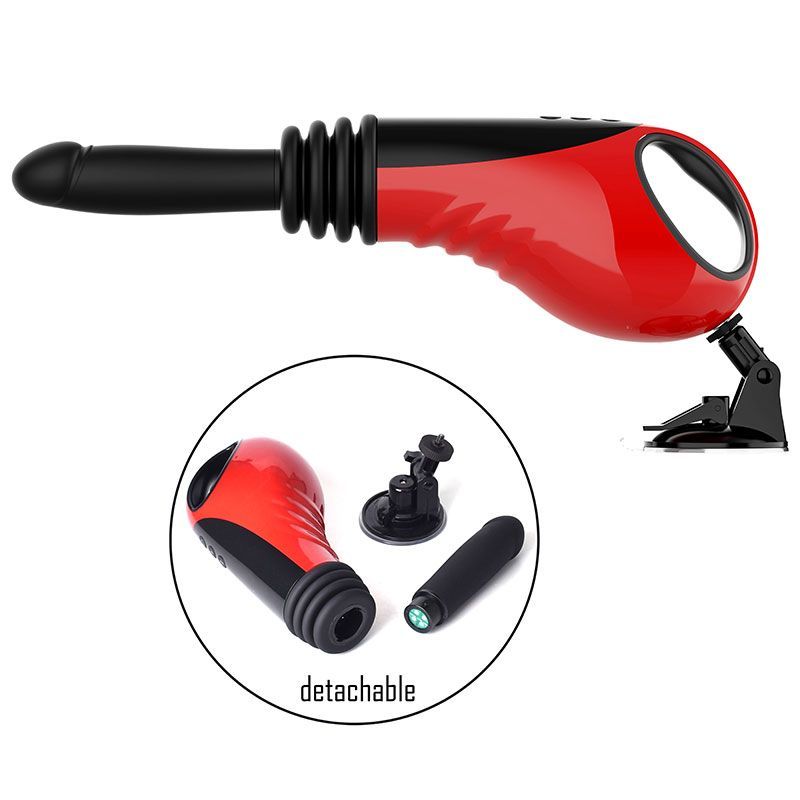 Daytona Adjustable Heating Vibrating Thrusting Dildo Machine, Black